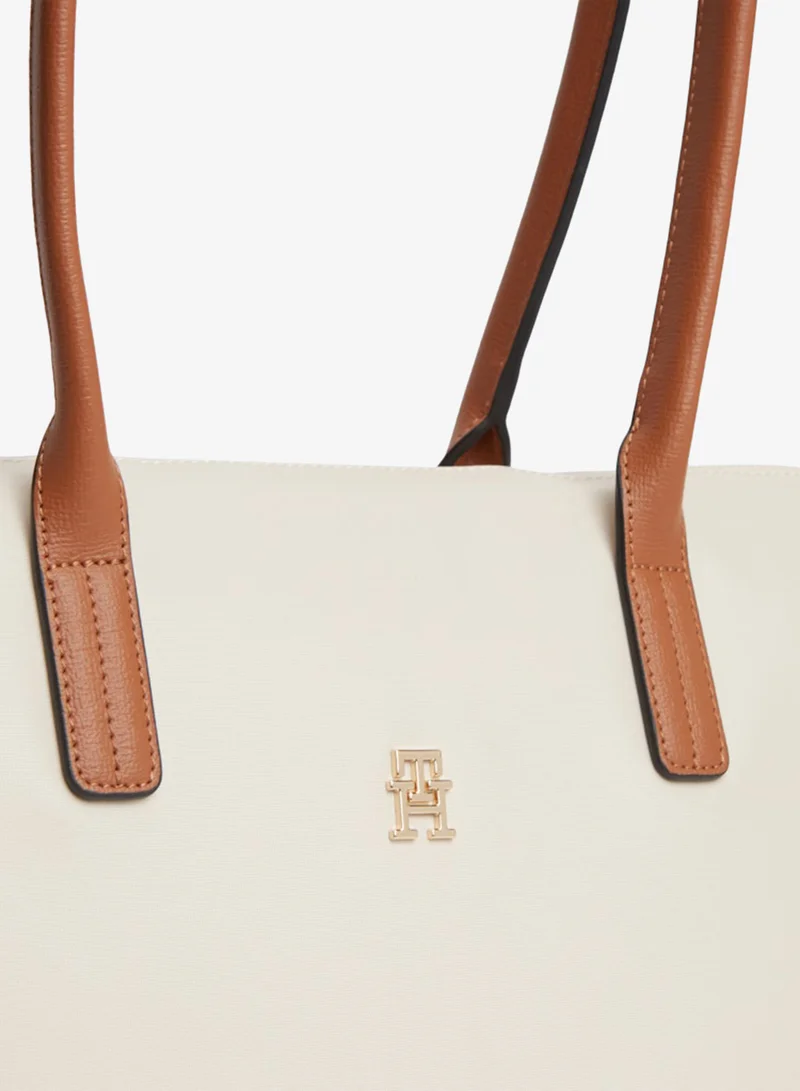 TOMMY HILFIGER  Monogram Contrast Handle Tote Bag for Women | Best Price UAE
